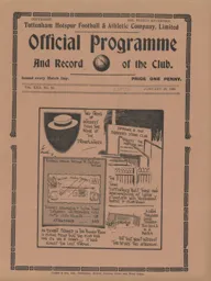 Programme: Tottenham Hotspur vs Luton Town FC (29th Jan 1938)