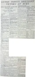 Match Report: Bury vs Luton Town FC (16th Feb 1938)