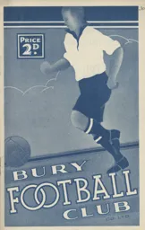 Programme: Bury vs Luton Town FC (16th Feb 1938)