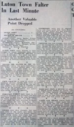 Match Report: Luton Town FC vs Plymouth Argyle (9th Apr 1938)
