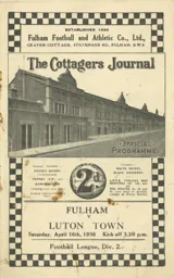 Programme: Fulham vs Luton Town FC (16th Apr 1938)
