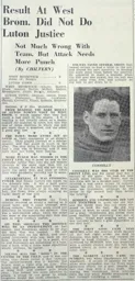 Match Report: West Bromwich Albion vs Luton Town FC (27th Aug 1938)