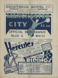 Programme: Manchester City vs Luton Town FC (10th Sep 1938)