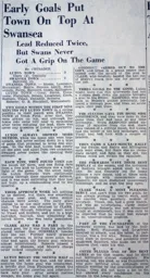 Match Report: Swansea Town vs Luton Town FC (22nd Oct 1938)