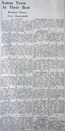 Match Report: Luton Town FC vs Chesterfield (10th Dec 1938)