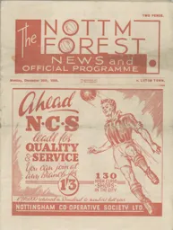 Programme: Nottingham Forest vs Luton Town FC (26th Dec 1938)