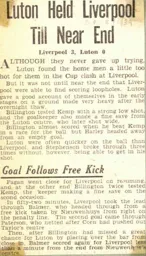 Match Report: Liverpool vs Luton Town FC (7th Jan 1939)