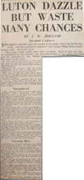 Match Report: Liverpool vs Luton Town FC (7th Jan 1939)