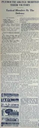 Match Report: Luton Town FC vs Plymouth Argyle (21st Jan 1939)