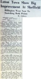 Match Report: Sheffield United vs Luton Town FC (28th Jan 1939)