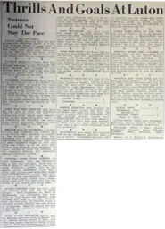 Match Report: Luton Town FC vs Swansea Town (25th Feb 1939)
