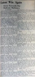 Match Report: Luton Town FC vs Bury (25th Mar 1939)