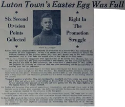 Match Report: Luton Town FC vs Southampton (7th Apr 1939)