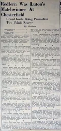 Match Report: Chesterfield vs Luton Town FC (15th Apr 1939)