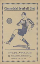 Programme: Chesterfield vs Luton Town FC (15th Apr 1939)
