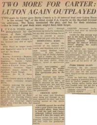 Match Report: Derby County vs Luton Town FC (9th Jan 1946)