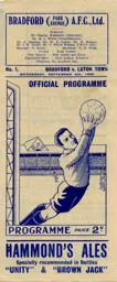 Programme: Bradford Park Avenue vs Luton Town FC (4th Sep 1946)
