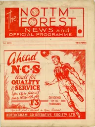 Programme: Nottingham Forest vs Luton Town FC (21st Sep 1946)
