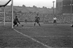 The ball flies in for the winning goal