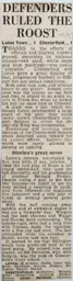 Match Report: Luton Town FC vs Chesterfield (15th Feb 1947)