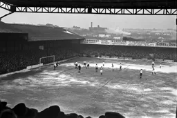 A snowy scene at Kenilworth Road