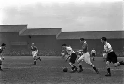 Eddie Connelly dribbles through