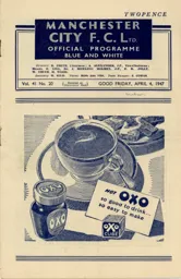 Programme: Manchester City vs Luton Town FC (4th Apr 1947)