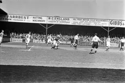 The Coventry goalkeeper clears the ball
