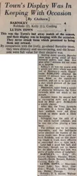Match Report: Barnsley vs Luton Town FC (10th May 1947)