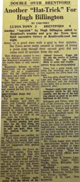 Match Report: Luton Town FC vs Brentford (3rd Sep 1947)