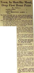 Match Report: Luton Town FC vs West Bromwich Albion (13th Sep 1947)