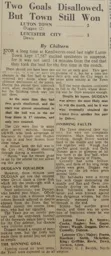 Match Report: Luton Town FC vs Leicester City (17th Sep 1947)