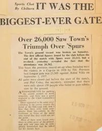 Match Report: Luton Town FC vs Tottenham Hotspur (25th Oct 1947)