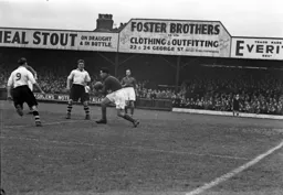 Duggan and Daniel put pressure on the goalkeeper