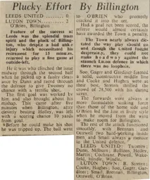 Match Report: Leeds United vs Luton Town FC (26th Dec 1947)