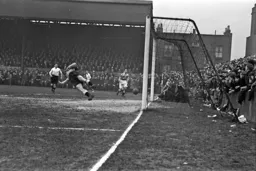 The ball is in the net for one of the Luton goals