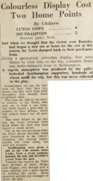 Match Report: Luton Town FC vs Southampton (17th Apr 1948)