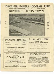 Programme: Doncaster Rovers vs Luton Town FC (24th Apr 1948)