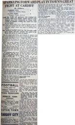 Match Report: Cardiff City vs Luton Town FC (23rd Aug 1948)