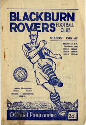 Programme: Blackburn Rovers vs Luton Town FC (20th Sep 1948)