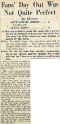 Match Report: Nottingham Forest vs Luton Town FC (2nd Oct 1948)