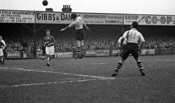 Bobby Brennan heads for goal