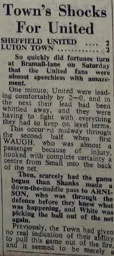 Match Report: Sheffield United vs Luton Town FC (27th Aug 1949)