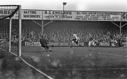 Alec Glover fires too close to the goalkeeper
