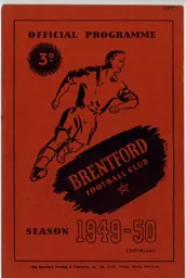 Programme: Brentford vs Luton Town FC (12th Nov 1949)