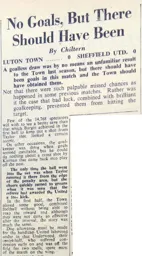 Match Report: Luton Town FC vs Sheffield United (16th Sep 1950)
