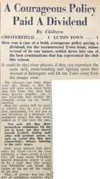 Match Report: Chesterfield vs Luton Town FC (11th Nov 1950)