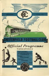 Programme: Chesterfield vs Luton Town FC (11th Nov 1950)