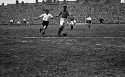 George Stobbart puts pressure on the Pompey defence