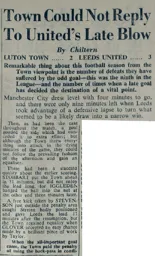 Match Report: Luton Town FC vs Leeds United (17th Feb 1951)